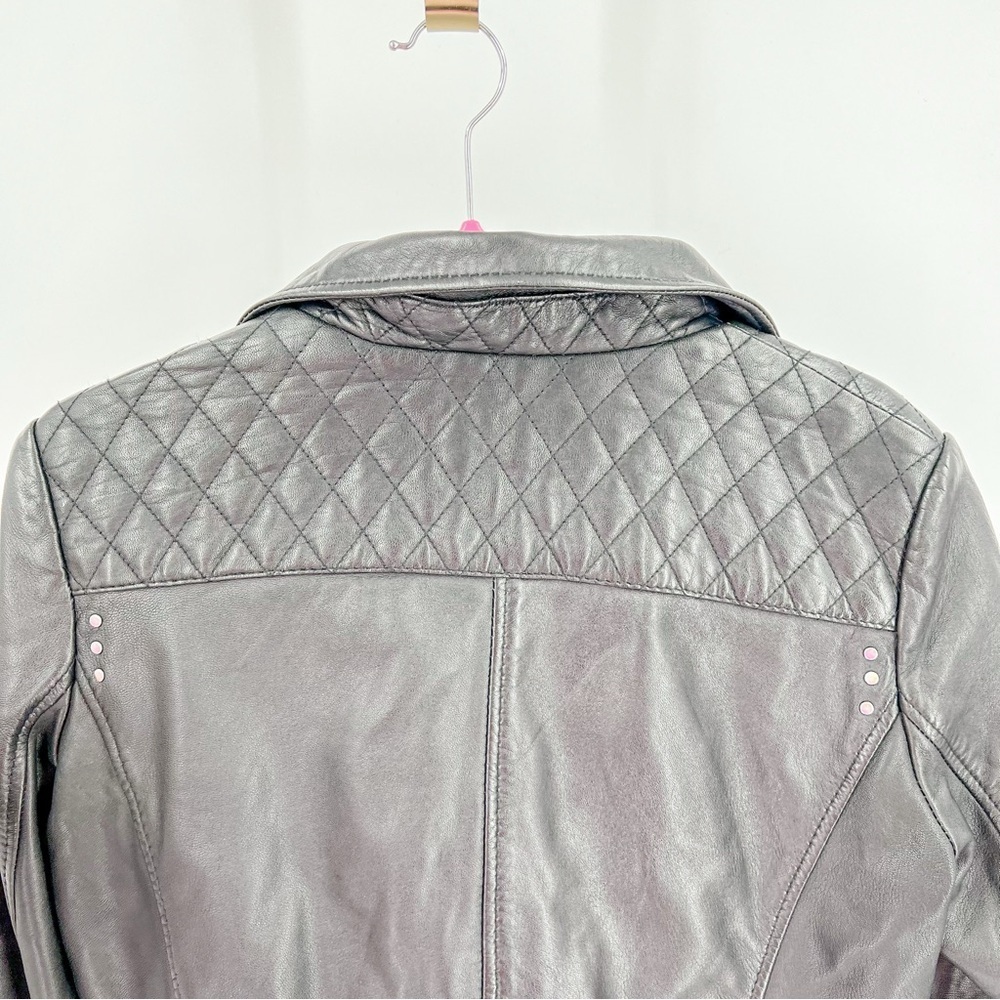 Mango Leather Biker Jacket - Picture 3 of 5